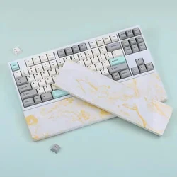 White Quartz Mechanical Keyboard Hand Rest Ergonomic Wrist Rest for Comfort and Personalization Gaming and Working with Ease