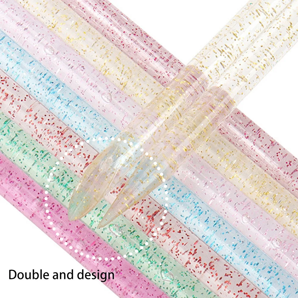 100/200 個使い捨てネイルスティックキューティクルプッシャークリスタル両面クリーニングキューティクルスティックマニキュアとペディキュアツール用