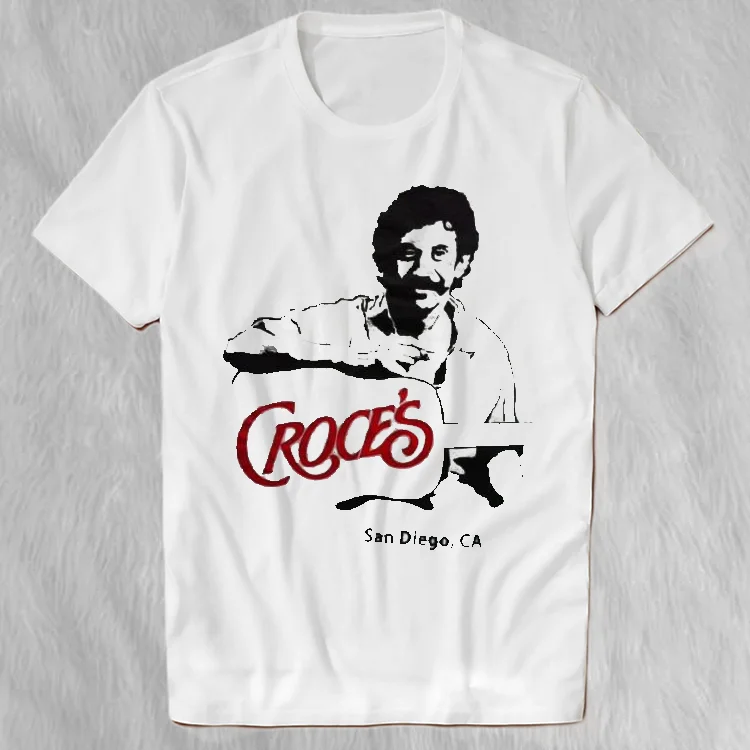 Jim Croce Croce San Diego Folk And Rock Music Retro White T-Shirt