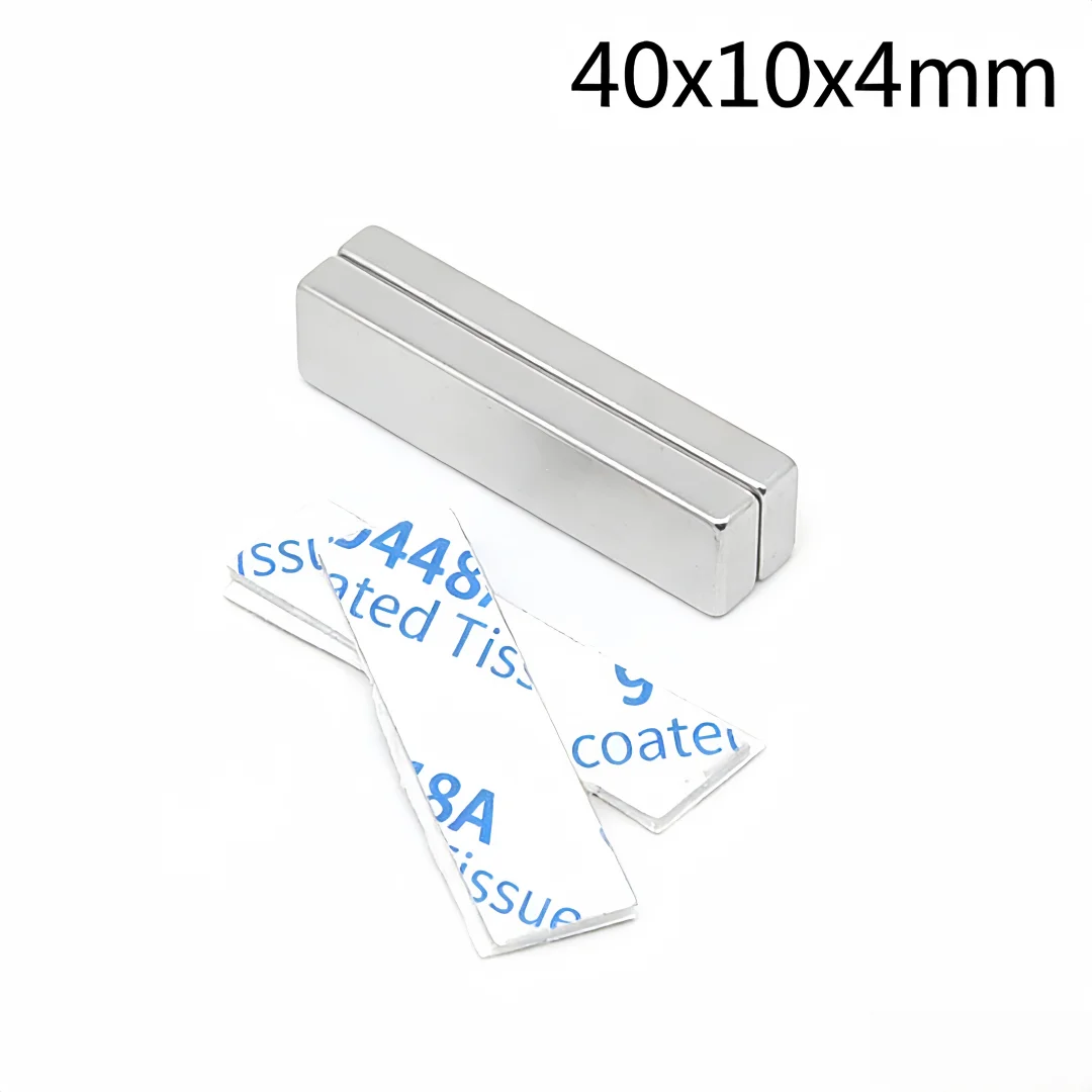 40x10x4 Block Powerful Strong Magnet With Self Double Sided Adhesive Tape 40x10x4mm For Home Refrigerators,offices Diy 40*10*4