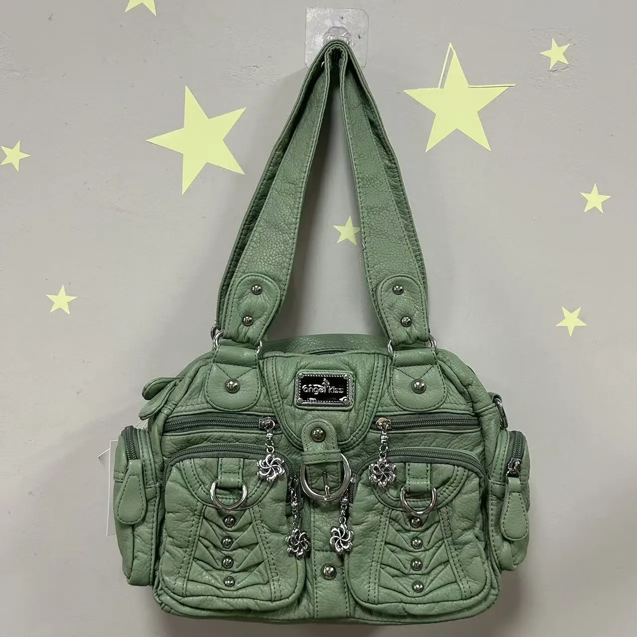 

Поцелуй ангела, женские сумки, сумка с верхней ручкой, сумка на плечо из искусственной кожи, вместительная карманная сумка, сумки на плечо с несколькими карманами