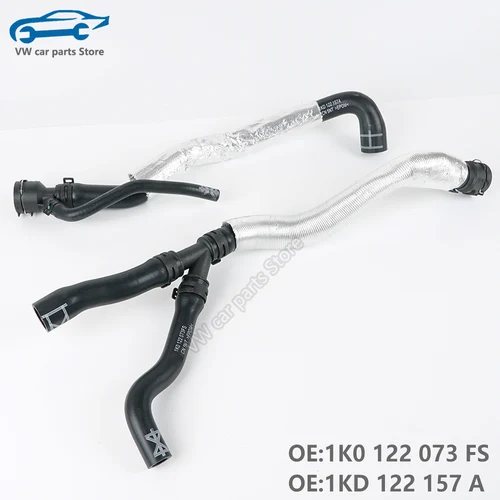 2 piezas 1K 0122073 Manguera de tubo de agua refrigerante para calefacción de motor FS, para VW Golf MK6 GTI Tiguan Passat CC B7 Sciricco Jetta Sharan 1KD 122157 A