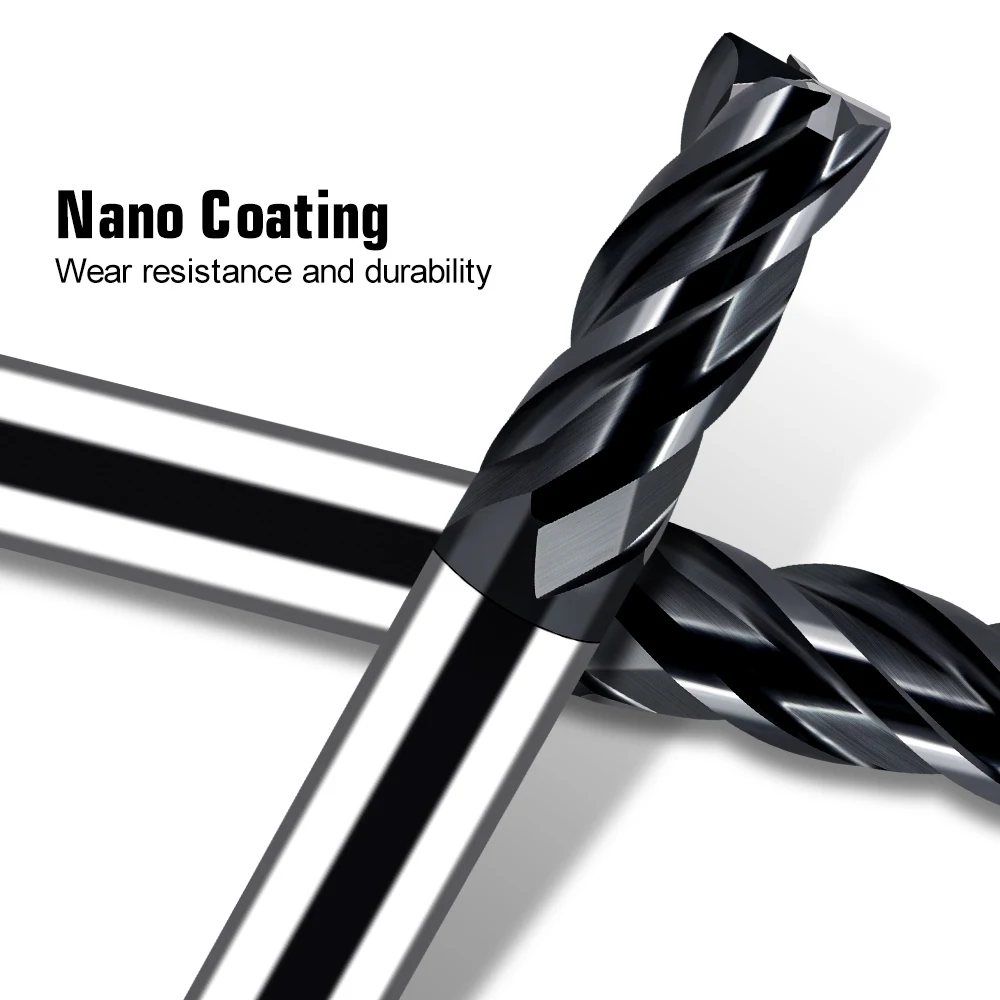 VACK HRC60 Corner Radius End Mill CNC R Bullnose Milling Cutter Tungsten Carbide Steel Endmill Metal Router Bit 4 Flutes R0.5 R1