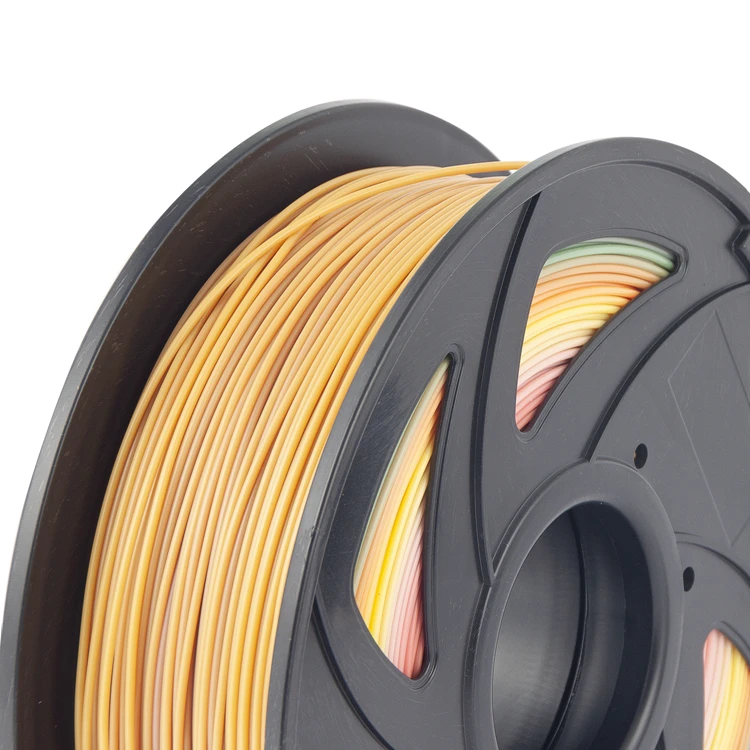 Factory High Quality 1kg/roll 1.75mm rainbow PLA 3D Filament Bulk