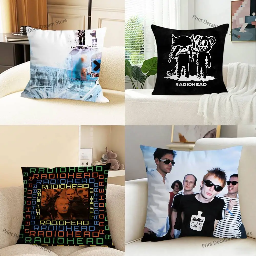 R-Radiohead OK Computer The Bends Cushion For Bedroom Car Coffee Shop Room and Living Room Sofa Decorative Pillow Cover Case