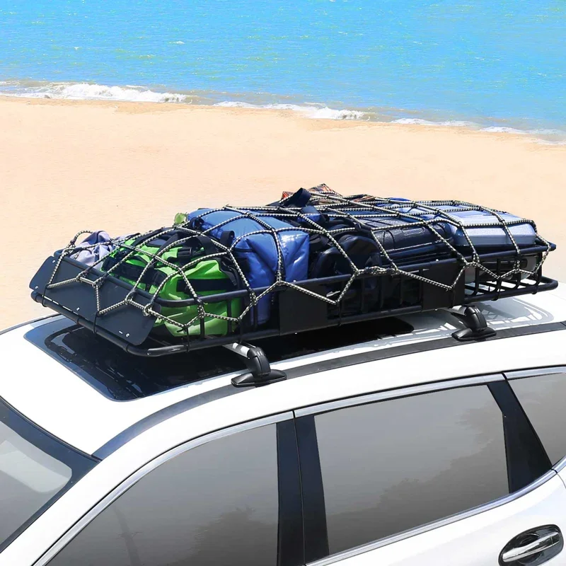 SUV Sedan Extension 64''x39''x6'' Universal Rooftop Cargo Carrier Basket Car Roof Rack Basket