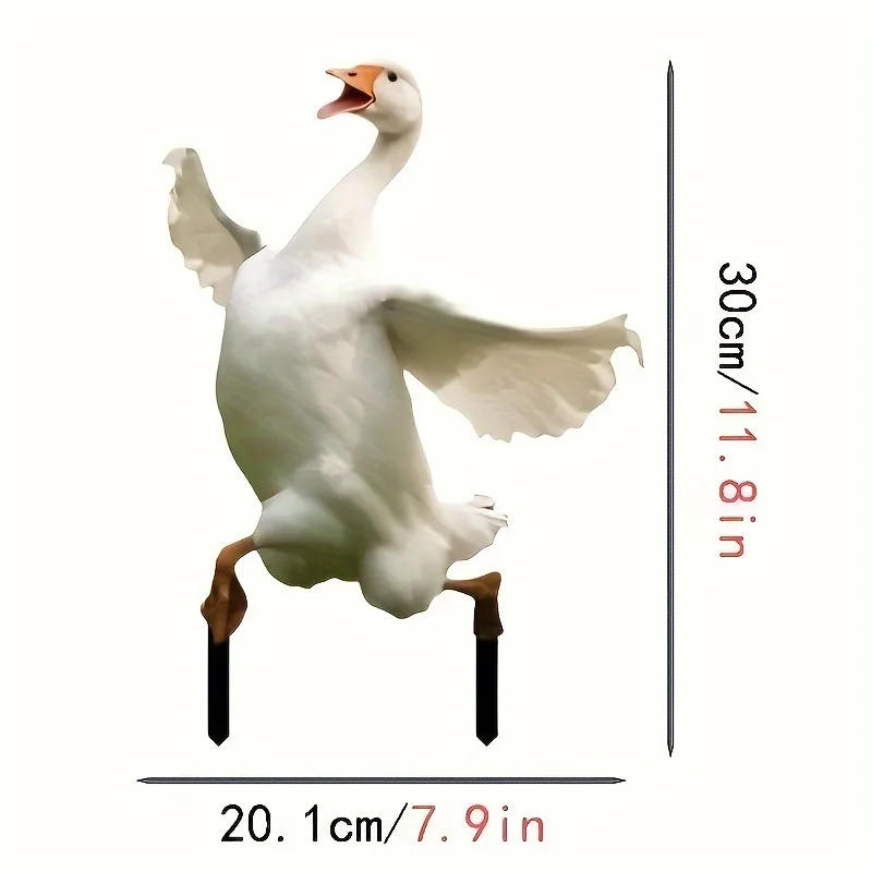 Outdoor Simulation Animal Garden Decoration, Acrylic Lawn Potted Plant Decoration, Ground Inserted Flowerpot Decoration Props
