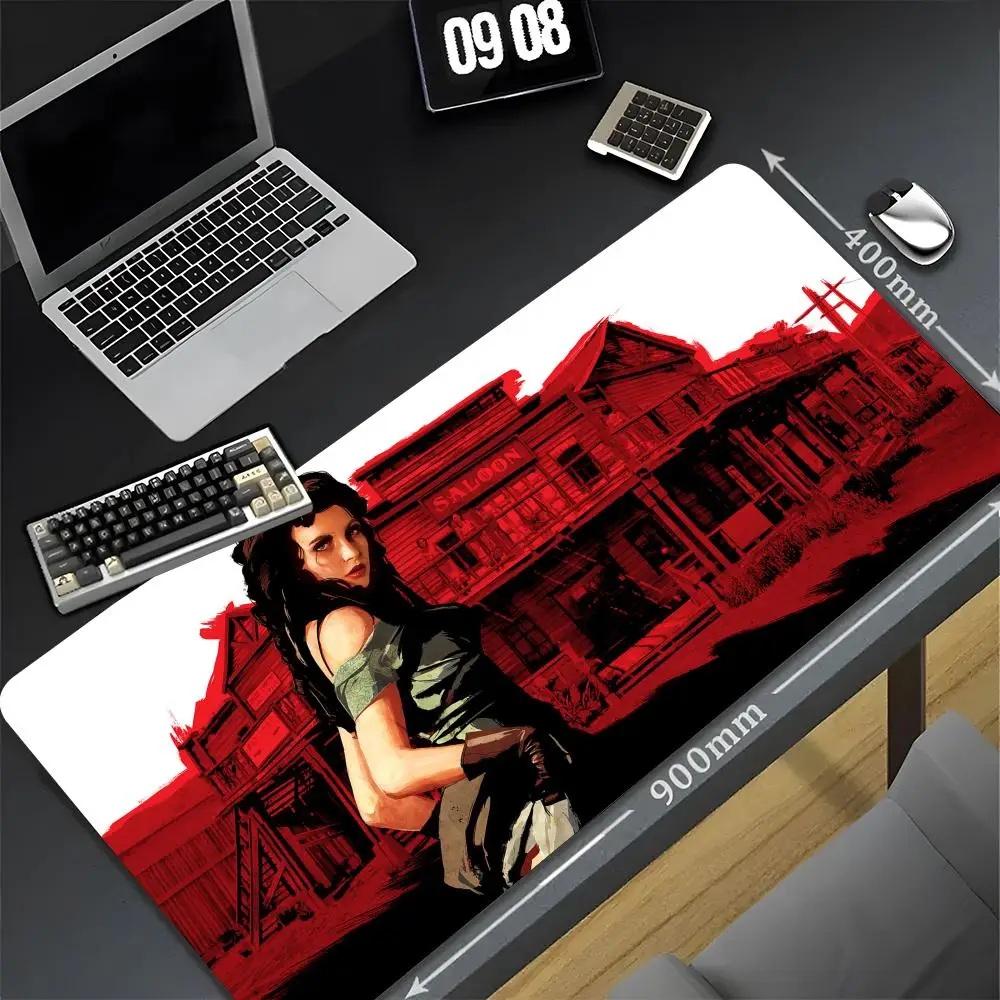 R-Red Dead Redemption Mouse Pad 90x40 cm Kawaii personalized printing Desk Mat Xxl Pc Gamer Gaming Computer Offices Keyboard