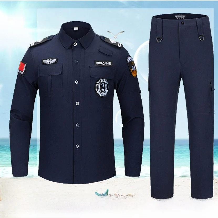 Quick Dry Security Uniform Long Sleeve Thin Training Suit Workwear for Guard Summer Uniform Quick Dry Training Clothing Security