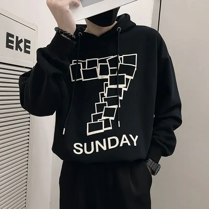 

Winter Men's Hooded Sweatshirt Printing Male Hoodie Cotton Harajuku Fashion Streetwear Simple Novelty And Funny Sweat Shirt Tops