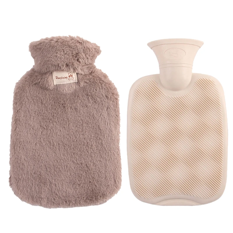 1000ml Hot Water Bottle with Soft Cover Hot Water Bag for Keep Warm Winter Pain Relief Relieve Stress