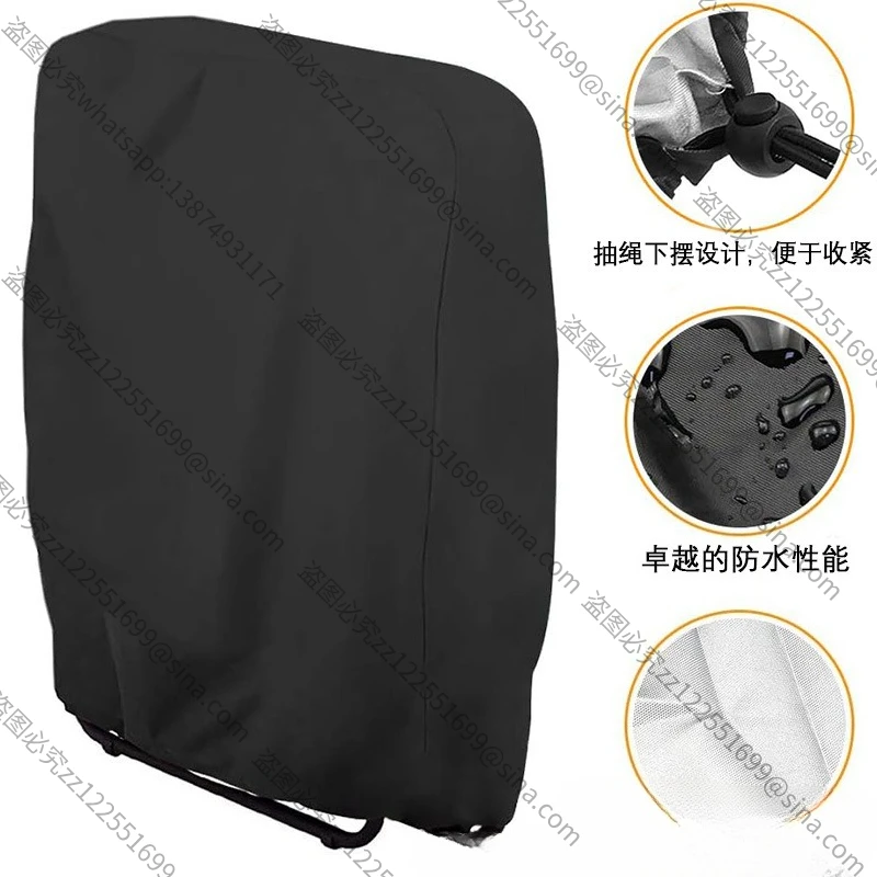 Suitable for Outdoor Zero Gravity Folding ChairCover, Waterproof and Dustproof Lawn Courtyard Furniture Cover All Weather, Black