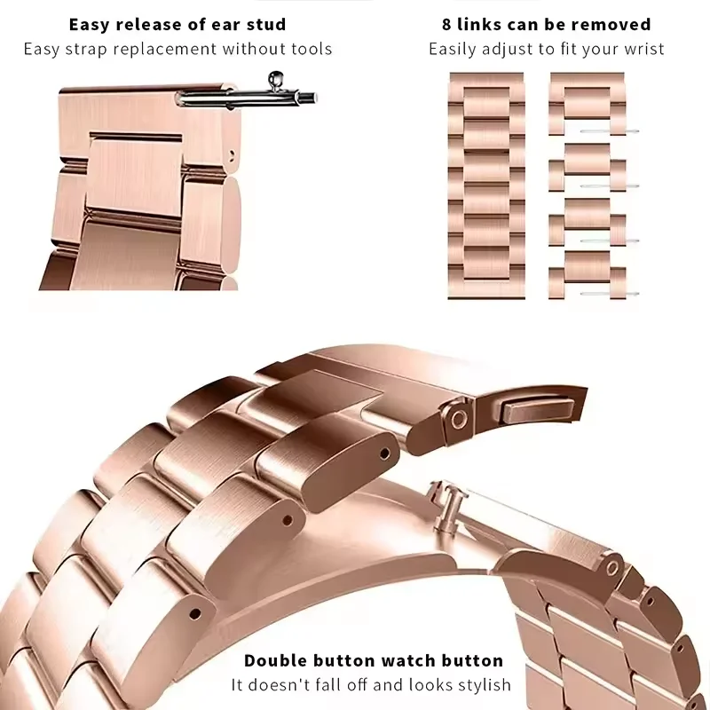 Stainless Steel Strap For Xiaomi Mi Watch Color Band Metal 22MM Quick Release Bracelet For Amazfit Pace Stratos 3 2 2S GTR 47MM