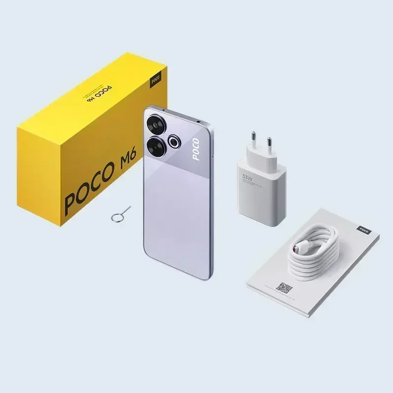 POCO-M6プログレードのスマートフォン,グローバルバージョン,helio g91,超音波108mp,メインカメラ,33w,急速充電,5030mahバッテリー,[ワールドプレミア]