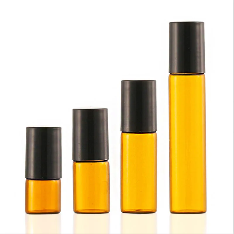 Hot Sale Glass Roll-on Bottles with Stainless Steel Roller Balls Empty Cosmetic Containers Refillable Bottle