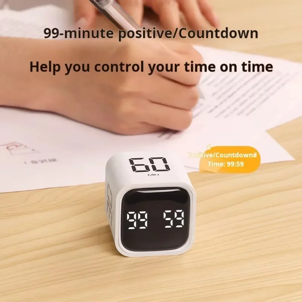 Produktivität Würfel Timer Schwerkraft sensor Flipping LED-Anzeige 4 vor eingestellte Zeit Dual-Modi Countdown Kochs tudie Mini Digital Timer