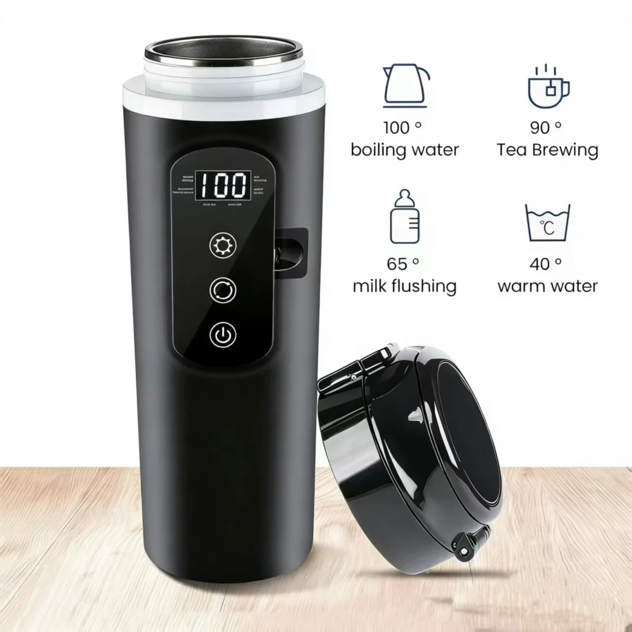 Smart Constant Temperature Car Heating Water Cup 12V 24V Universal Electric Kettle No Current Limit Vehicle Heating Cup for Car