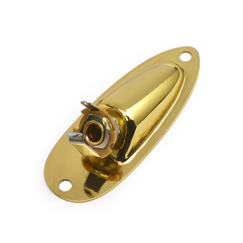 Jack-Platten-Ersatz für Strat Stratocaster E-Gitarre, 6,35 mm, 1/4 Zoll, Bootsform, Audio-Anschluss, Buchsenplatte – Detail 3