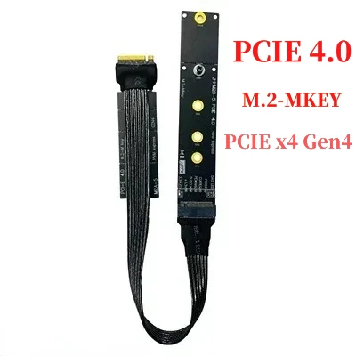 

Новый удлинительный кабель M.2 NVMe M-KEY to PCIe 5.0 4.0 x4 Высокоскоростной экранированный адаптер M.2 PCI-e 2230 2242 2260 2280 22110 SSD