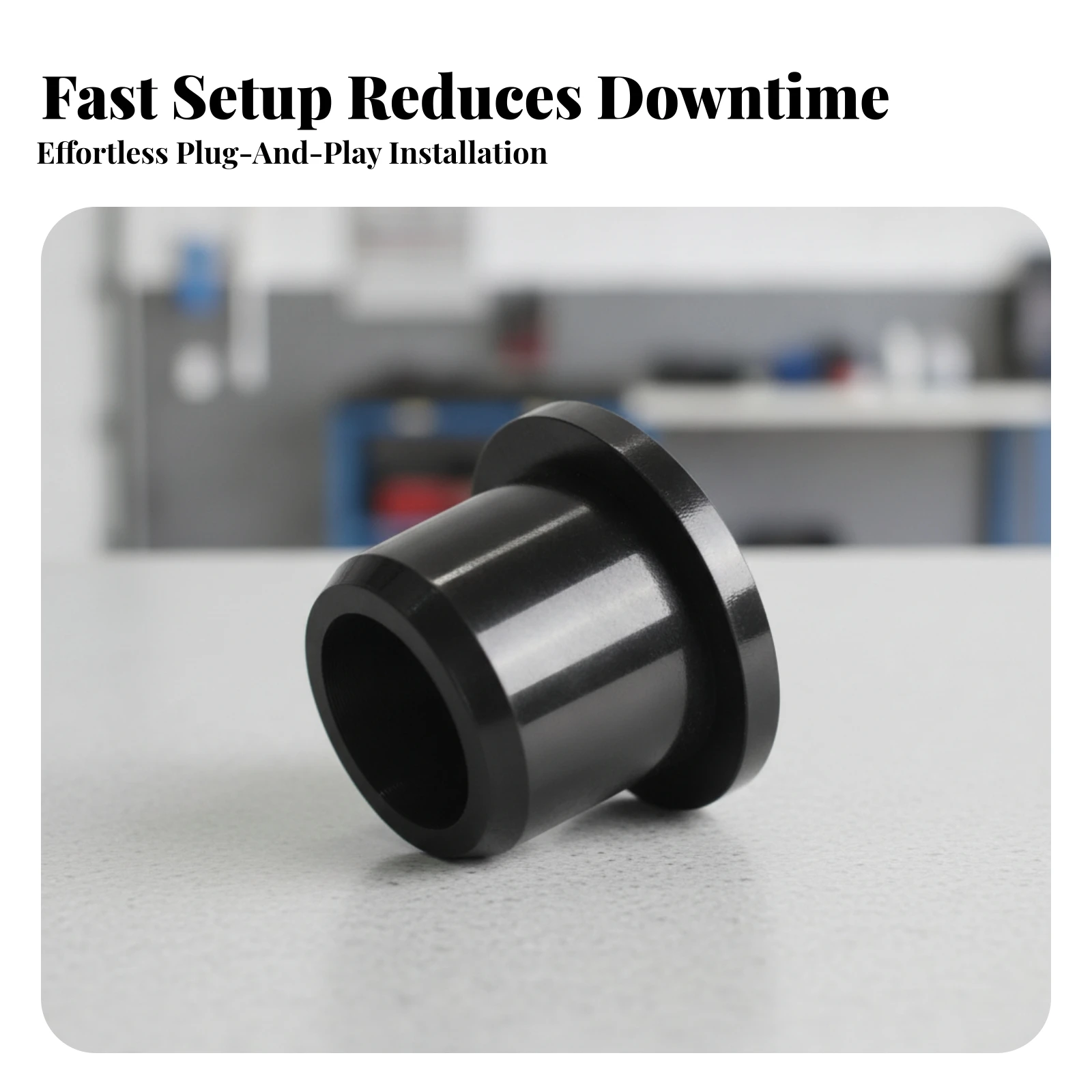Flanged Bushing with Metal Sleeve Heavy-Duty Cylindrical Bushing with Sleeve Insert for Mechanics, Automotive Repair