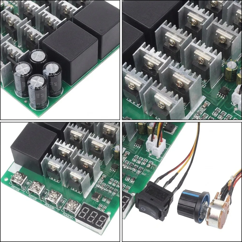 Variable Voltage Controller Digital Tachometer Switch For High-load Startup DC Rate Adjustment Switch 10-55V Wide Input Range