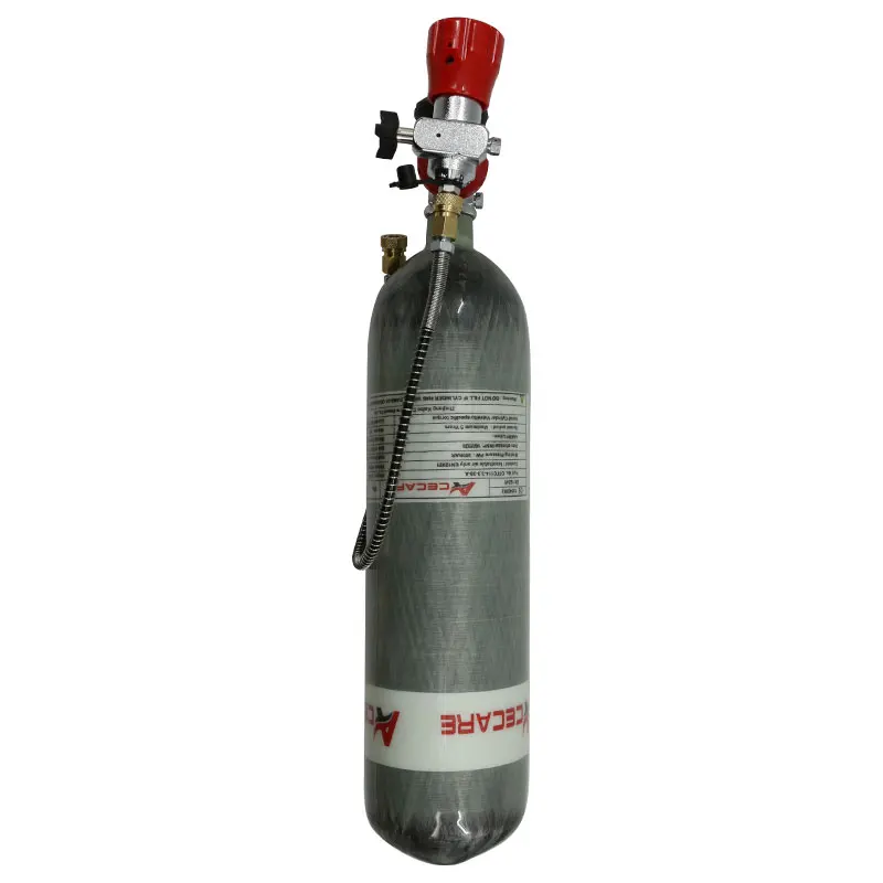 ACECARE 3L Scuba 4500Psi High Pressure Air Tank with Small Guage Valve and Filing Station