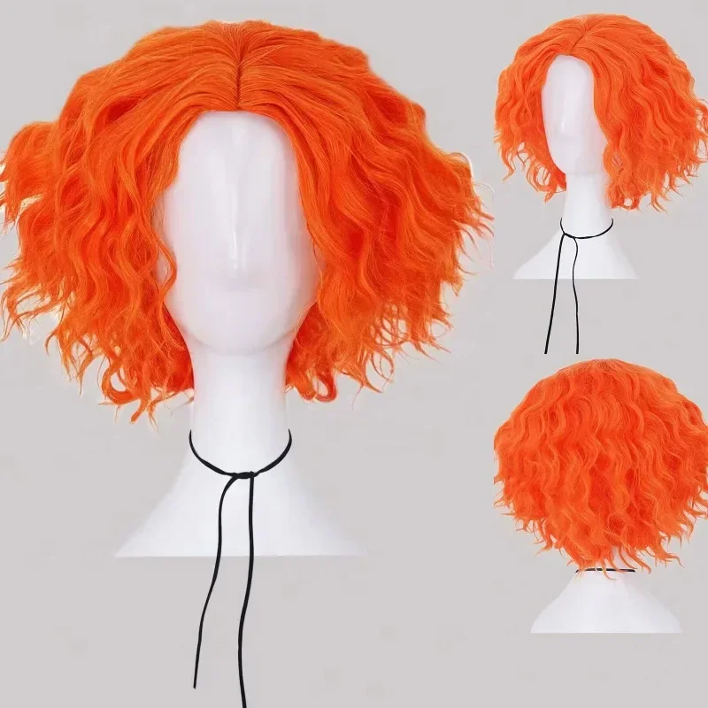 New Anime Cosplay Wig Cosplay The Mad Hatter Cosplay Anime Wig Halloween Party Synthetic Short Curly Wig Gifts