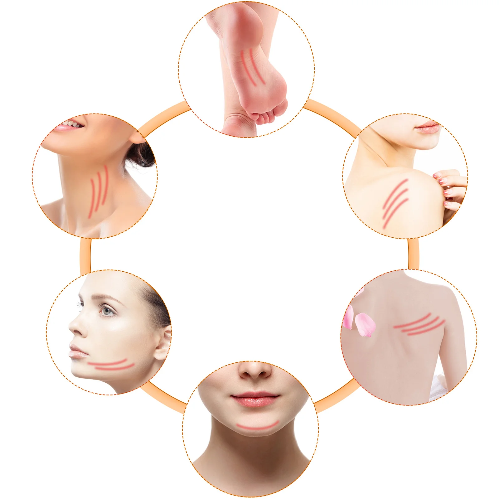 

1pc Moon Shape Massage Scraper For Face Neck Shoulder Back Body Therapy Meridians Scraping Board Scraping Plate Tool