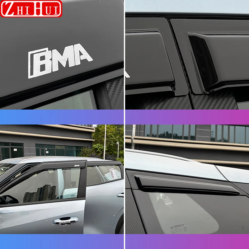 For Geely Cityray 2024 2025 Car Styling Exterior Visor Vent Shades Window Visor Sun Rain Guard Deflector Auto Accessories