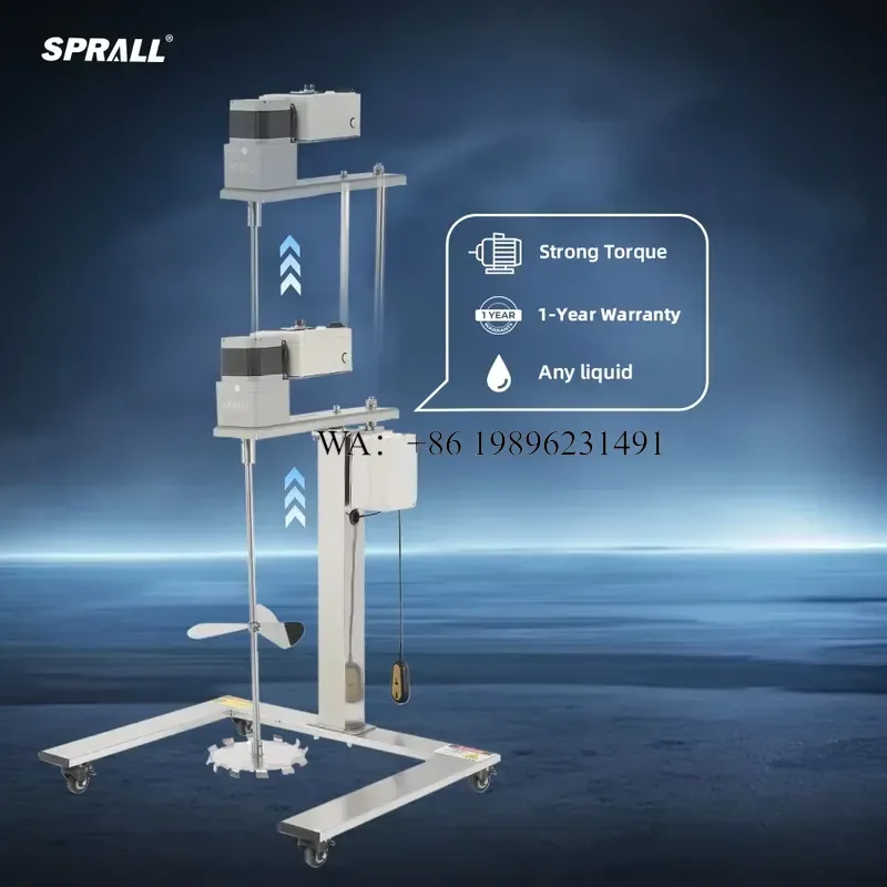 Wmwmnu for SPRALL Paint Detergent Chemical Processing Liquid Shampoo Mixer Blender Solvents Paint Agitator Mixing