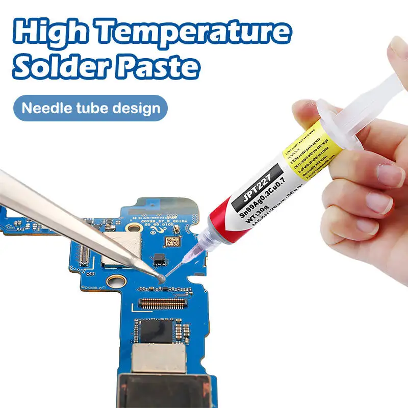 

Sn99Ag0.3Cu0.7 Паяльная паста Высокотемпературный сварочный флюс для светодиодного ремонта Smd Оловянная паста Pcb Ic Ремонт пайки