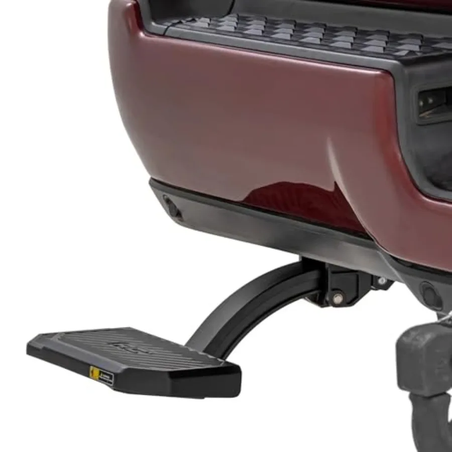 Retractable Bed Step for Ram 2500/3500 2019-2025 - Manual Pull Tailgate Step, Non-Slip Aluminum Black Truck Step