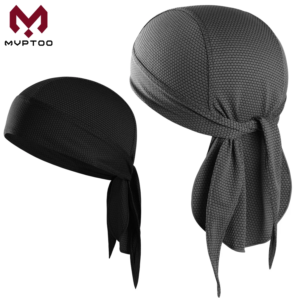 2PCS Schnell trocknende Bandana Atmungsaktive Mützen Hut Schweiß-wicking Do Lumpen Sonnenschutz Pirate Cap Outdoor Sport Elastische kopftuch
