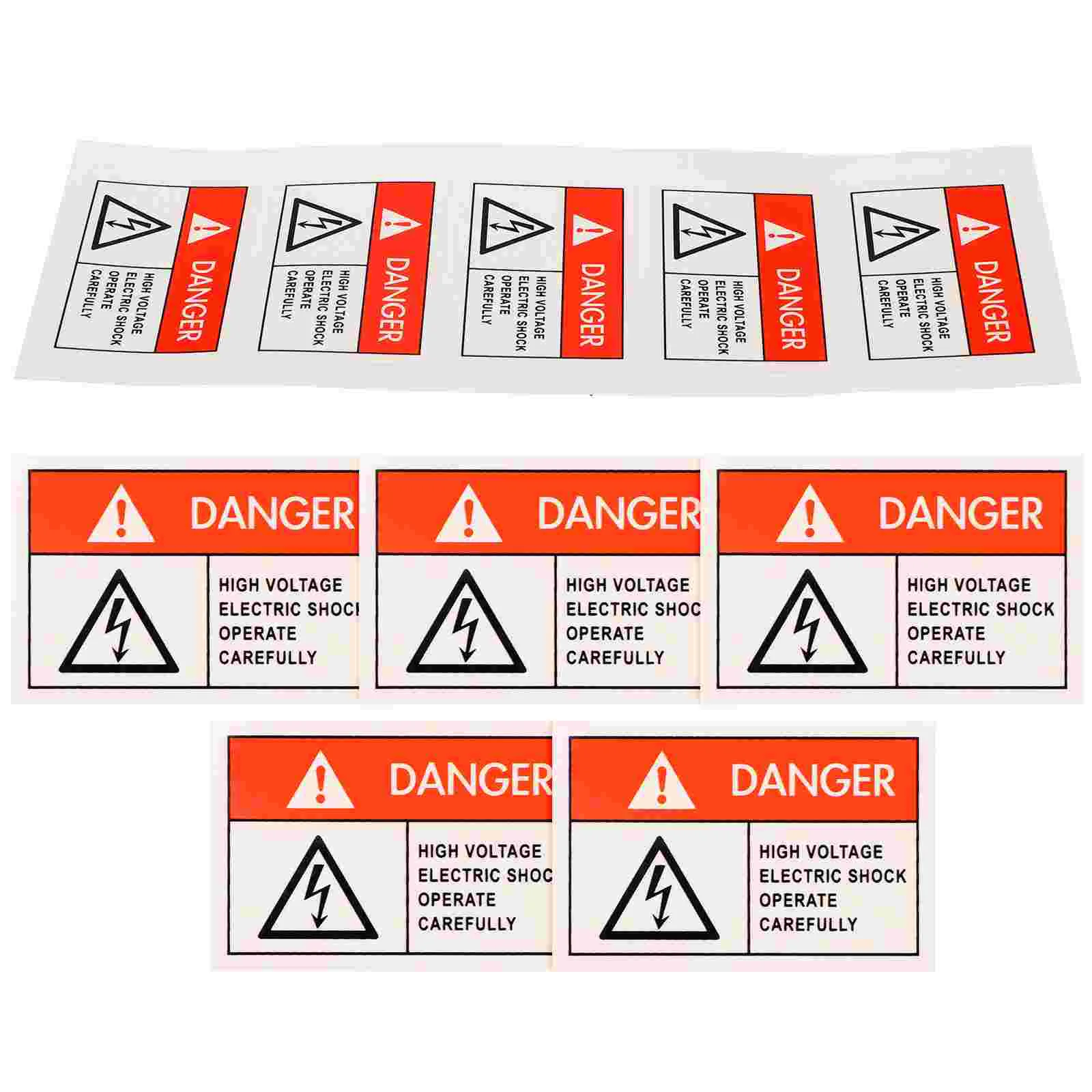 10Pcs DANGER Warning Stickers Adhesive Backside Sign Safe  Sticker Clear Large Font Text Decal adhesive warning sign