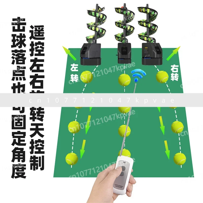 Tennis throwing machine, self-service trainer, single person with catch net swing practitioner