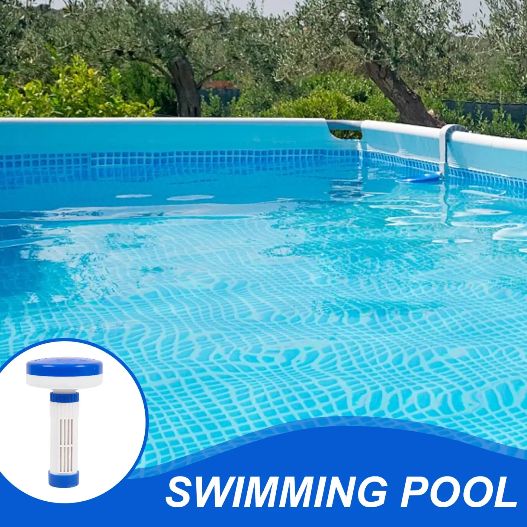 Adjustable Chlorine Floater for Hot Tub, Pool, Spa - Floating Bromine Dispenser with Scale Dial UV-Resistant Pool Tablet Holders
