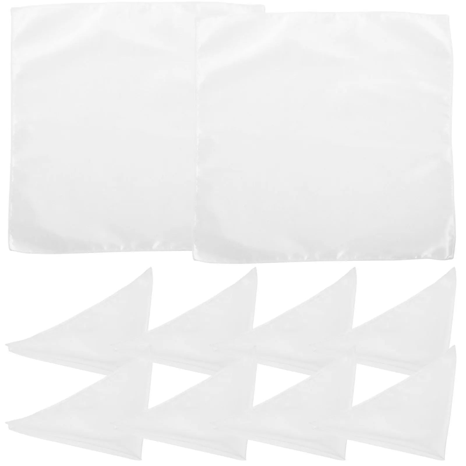 

10 Sheets Wedding Cloth Napkins Multi-Use Table Napkin Set High Absorbent Reusable Fabric Serviettes for Hotel Wedding Dining