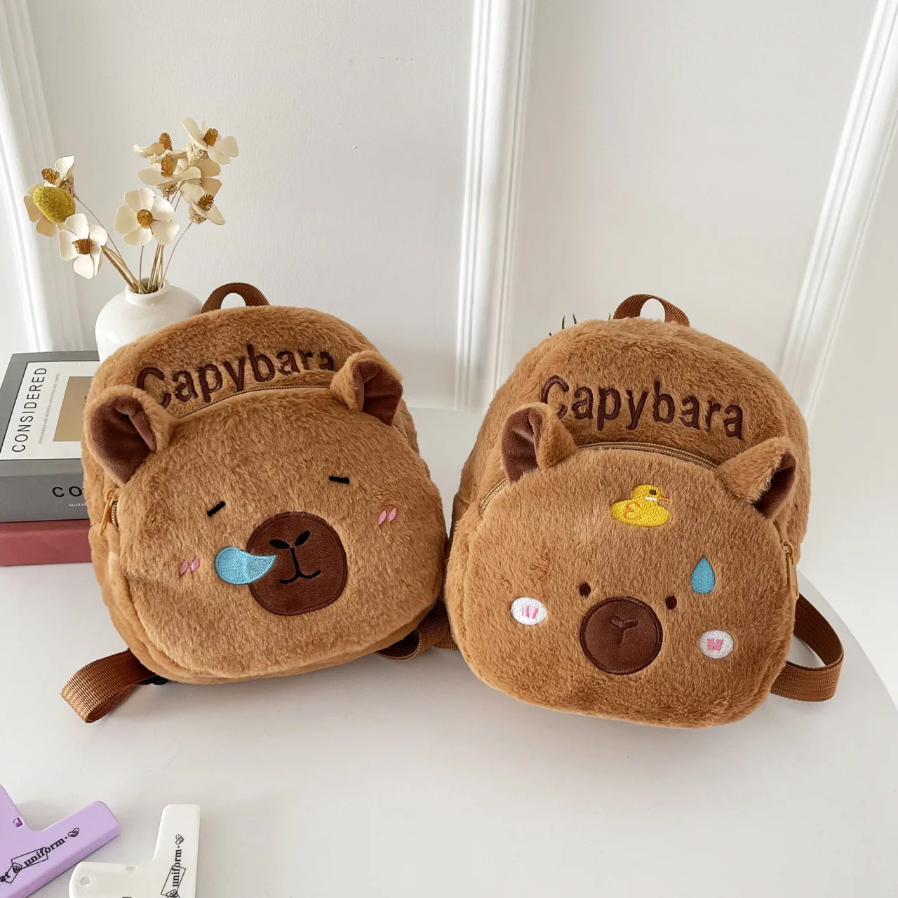 Tas Ransel Boneka Kapibara Baru, Tas Ransel Hewan Kartun Lucu, Tas Wanita Boneka Kapibara, Hadiah Untuk Anak Perempuan