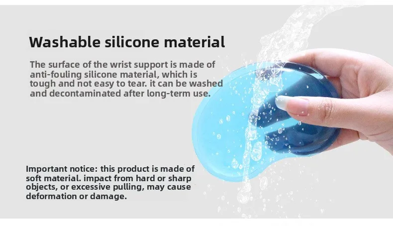 Dünnes Kristallklares Silikon-Handgelenkauflage-Mauspad Sommerliche Kühle Ergonomische Schreibtischunterlage 7 Farben 4 Musteroptionen – Detail 9