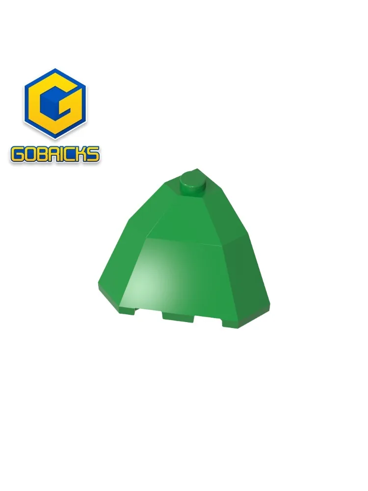 Gobricks GDS-2229 Technische DIY-Bausteine für Kinder, Keilförmig, schräg, 3 x 3 x 2, Facettenoberseite, kompatibel mit Lego 2463