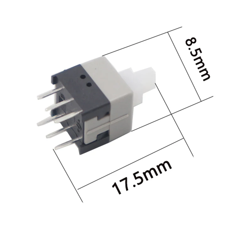 

【50-10PCS】Mini Push button switch 6Pin Push Tactile Power Micro Switch Self lock On/Off button Latching switch 8.5X8.5mm 8.5*8.5