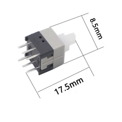 【50-10PCS】Mini Push button switch 6Pin Push Tactile Power Micro Switch Self lock On/Off button Latching switch 8.5X8.5mm 8.5*8.5