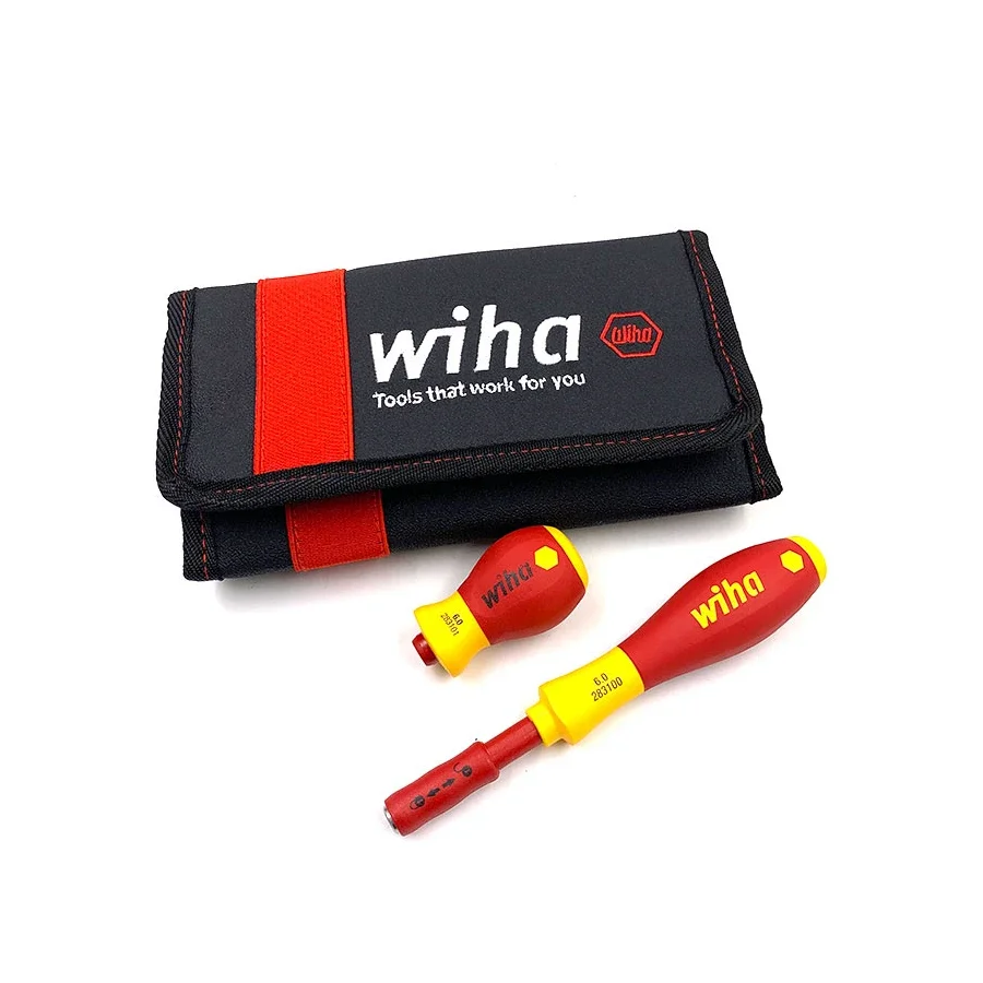 

WIHA 41231/41232/41233 Insulated Screwdriver Set 10/19Pcs with Multi Type Bits and Folding Bag Electrical Removable Screwdriver