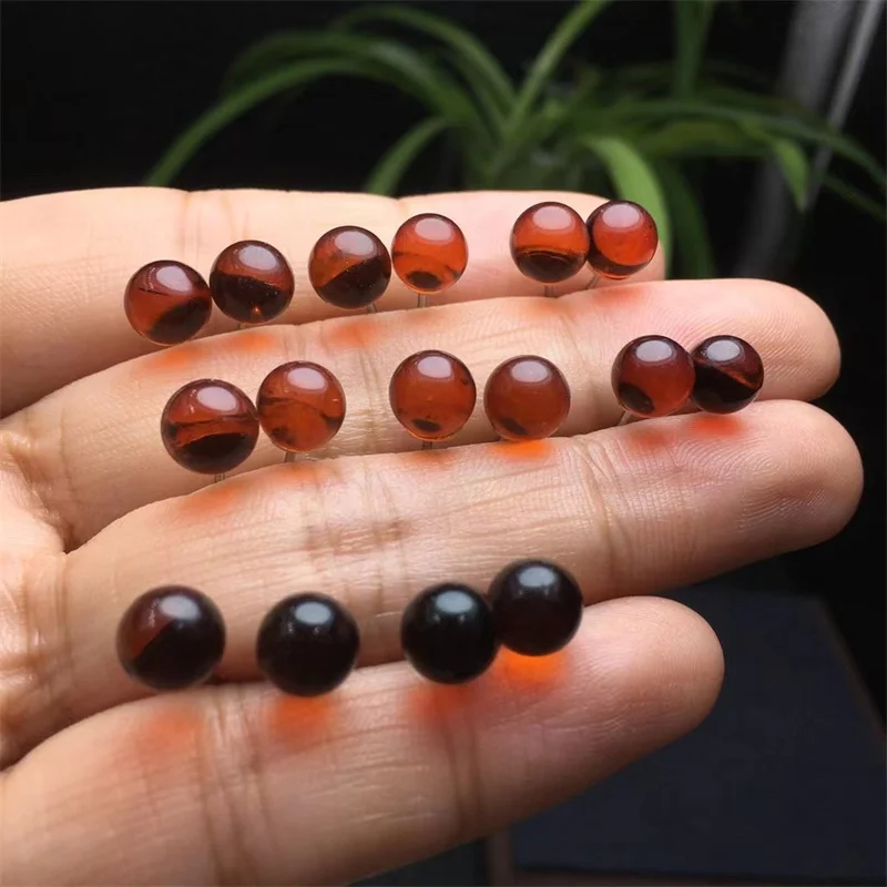 Natural Blood Amber Earrings For Women Healing Stone Mature Charm Jewelry Birthday Present Holiday Gifts 1pair