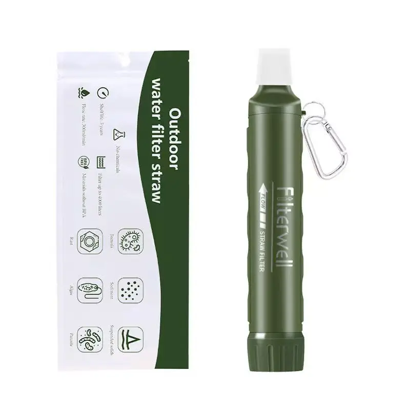 

Outdoor Portable Water Purifier Straw Water Filter Camping Supplies