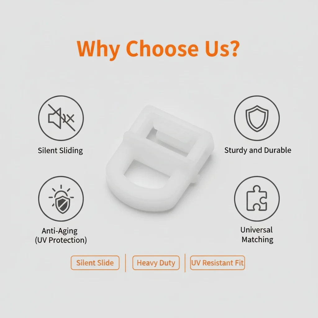 40PCS RV Curtain Straight Pulley Buckle Rings Rivet Buckle Plastic Rv Interior Fasteners Clip For Car Caravan Motorhome Truck - Image 5