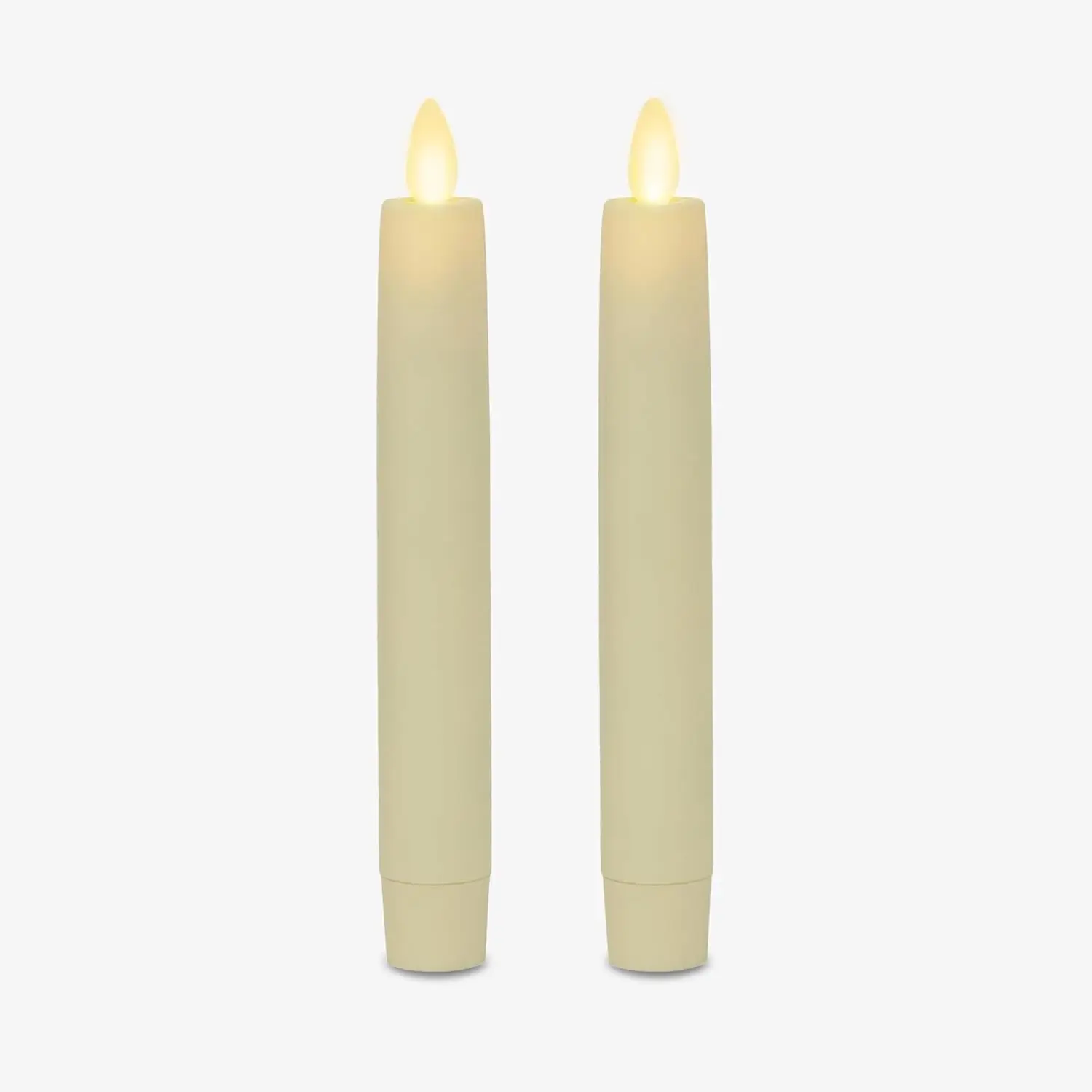 

Беспламенные светодиодные свечи-конусы, цвет слоновой кости, 2 шт. в упаковке, с эффектом мерцающего пламени, безопасны для дома, детей и домашних животных