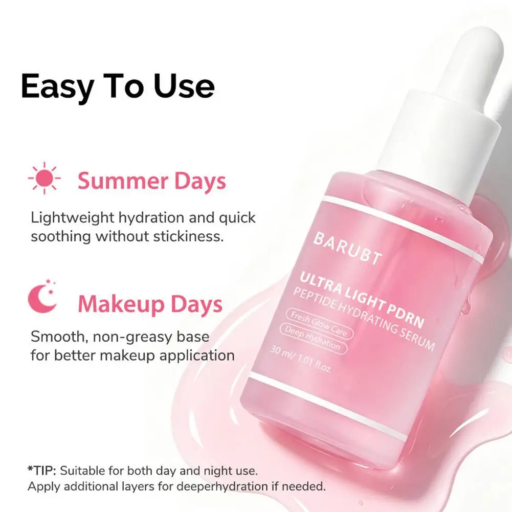 30ml PDRN Polypeptide Moisturizing Essence Nicotinamide Hyaluronic Acid Repair Skin Barriers Brightening Skin & Deep Hydration