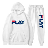 Letter print hoodie and pants set for spring and autumn new casual sportswear for young men and women's fashion set