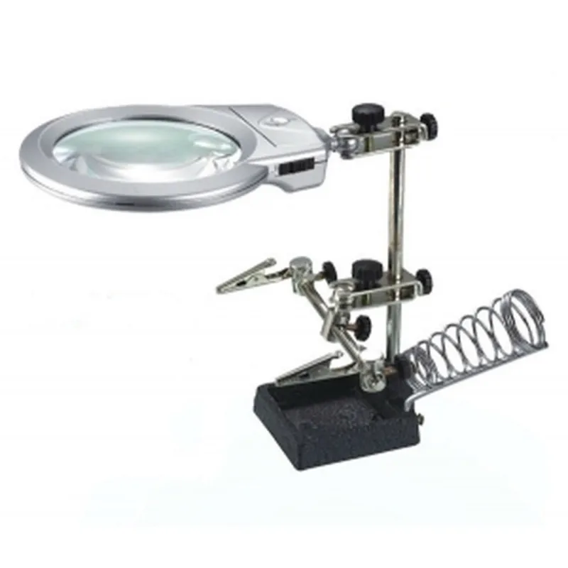 16129a Support Handsfree Special Magnifying Glass For Electronics And Hobby Soldering Iron Stand + L